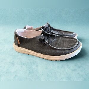 Hey Dude Grey Slip-On Loafers